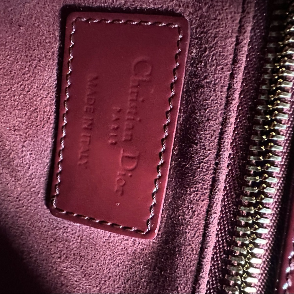 Christian Dior Lady Dior 24cm – Red Patent Leather – Gold Hardware - Picture 9 of 10